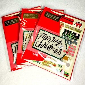3 Starbucks "Merry Christmas" gift‎ cards and greeting cards set from 2016.